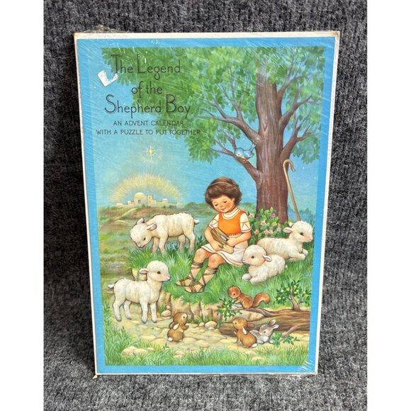 The Legend Of The Shepherd Boy Advent Calendar With Puzzle Vintage Hallmark - Picture 1 of 6